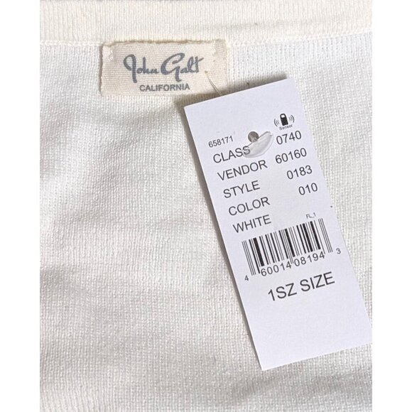 John Galt Top Camisole Crop White Button-Up Sleeveless Womens OneSize NWT - Picture 5 of 5